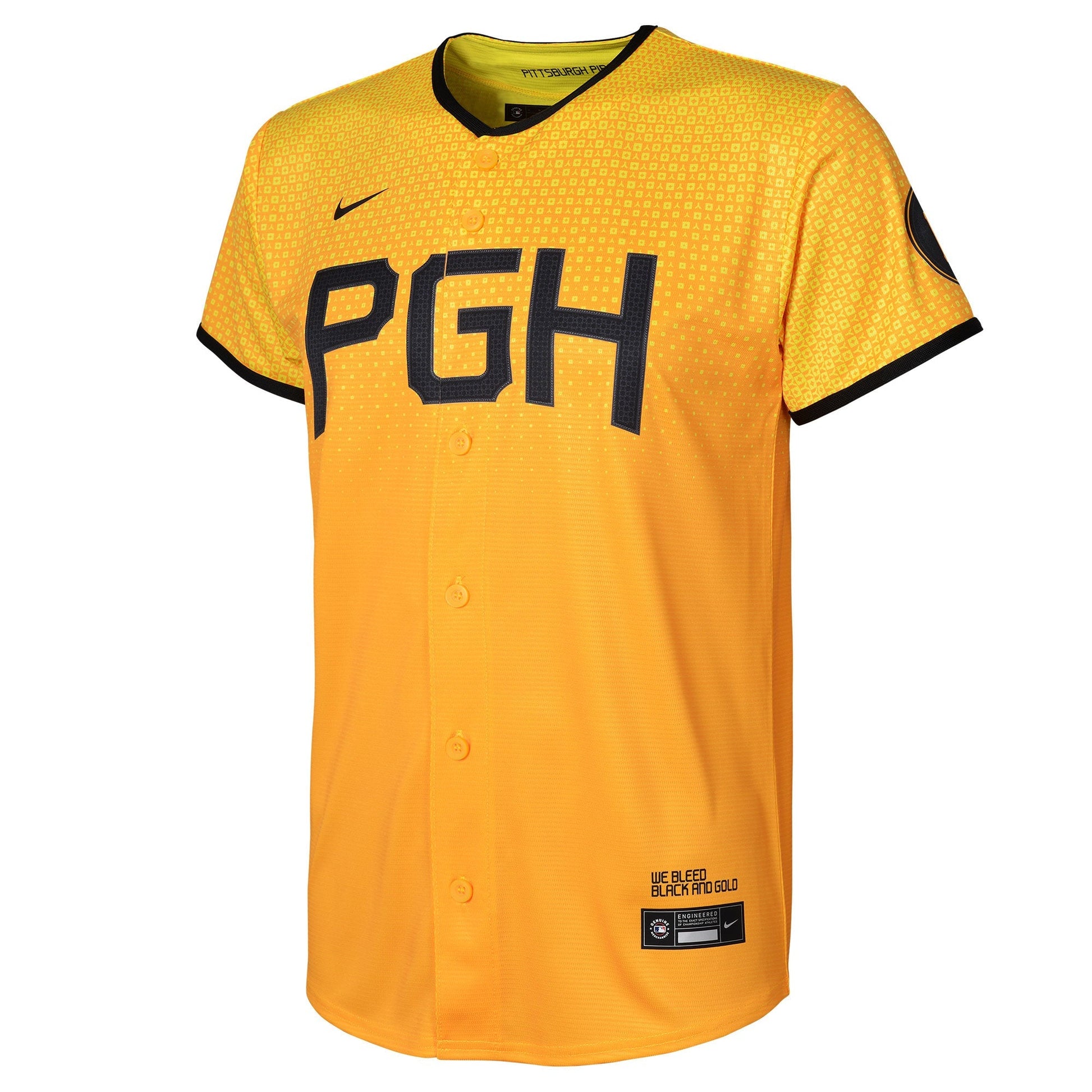 Youth Nike Roberto Clemente Gold Pittsburgh Pirates 2023 City Connect Replica Player Jersey, S